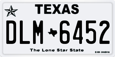 TX license plate DLM6452