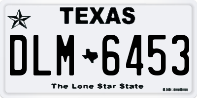 TX license plate DLM6453