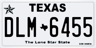 TX license plate DLM6455