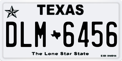 TX license plate DLM6456