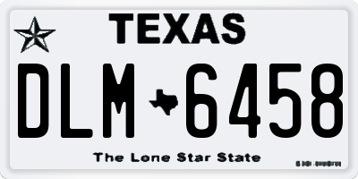 TX license plate DLM6458