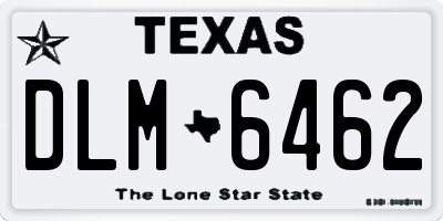TX license plate DLM6462