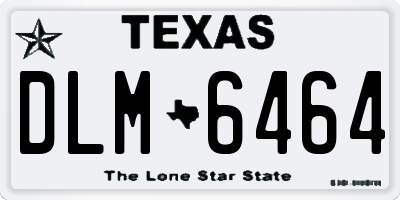 TX license plate DLM6464