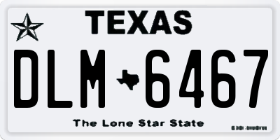 TX license plate DLM6467