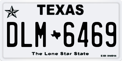 TX license plate DLM6469