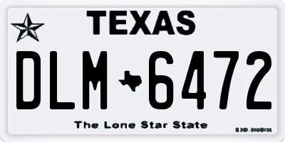 TX license plate DLM6472
