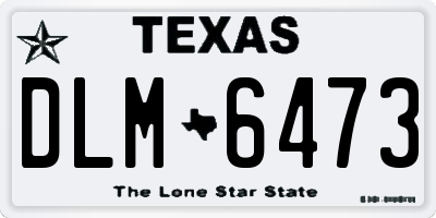 TX license plate DLM6473