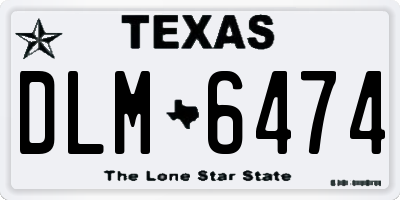 TX license plate DLM6474