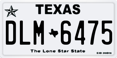 TX license plate DLM6475