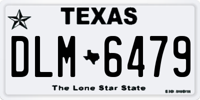 TX license plate DLM6479