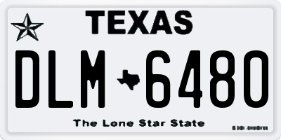TX license plate DLM6480
