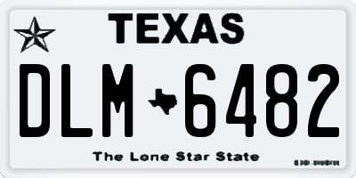 TX license plate DLM6482