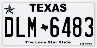 TX license plate DLM6483
