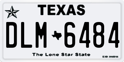 TX license plate DLM6484