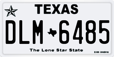 TX license plate DLM6485
