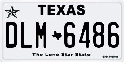 TX license plate DLM6486