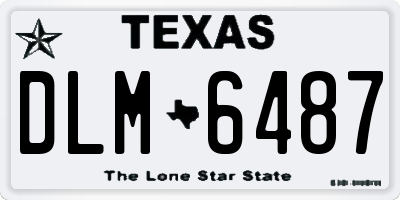 TX license plate DLM6487