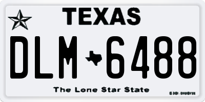 TX license plate DLM6488