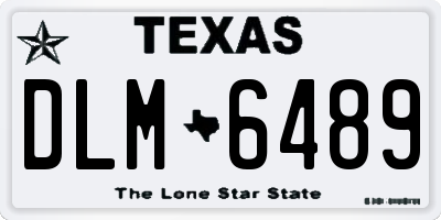 TX license plate DLM6489
