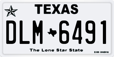 TX license plate DLM6491