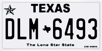 TX license plate DLM6493