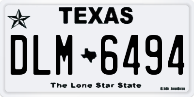 TX license plate DLM6494