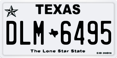 TX license plate DLM6495