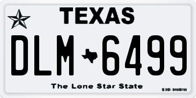 TX license plate DLM6499