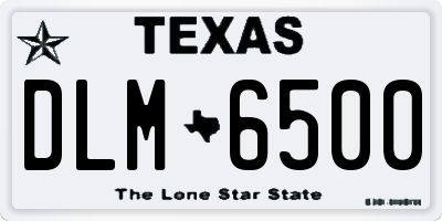TX license plate DLM6500