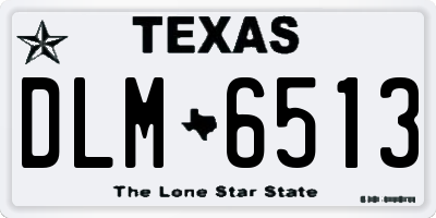 TX license plate DLM6513