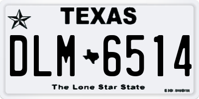 TX license plate DLM6514