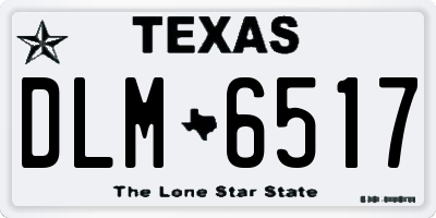 TX license plate DLM6517