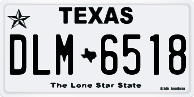 TX license plate DLM6518