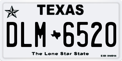 TX license plate DLM6520