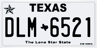 TX license plate DLM6521