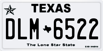 TX license plate DLM6522