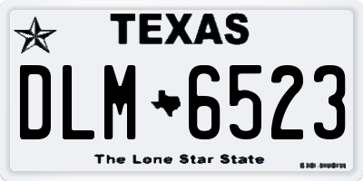 TX license plate DLM6523