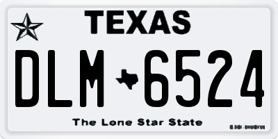 TX license plate DLM6524