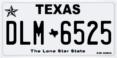 TX license plate DLM6525