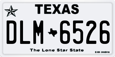 TX license plate DLM6526