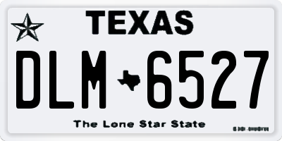 TX license plate DLM6527