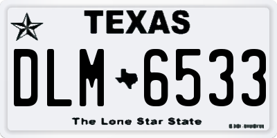 TX license plate DLM6533