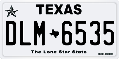 TX license plate DLM6535