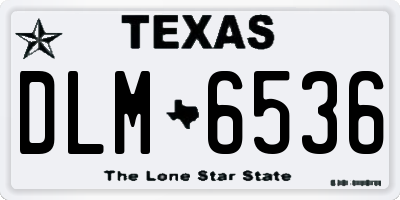 TX license plate DLM6536