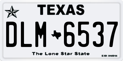 TX license plate DLM6537