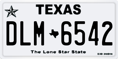 TX license plate DLM6542