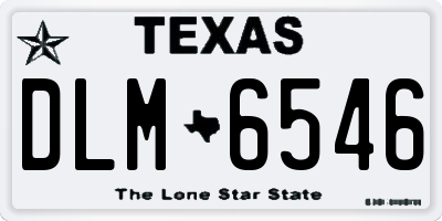 TX license plate DLM6546