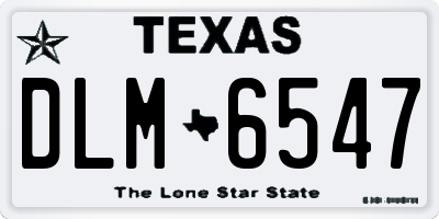 TX license plate DLM6547