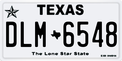 TX license plate DLM6548