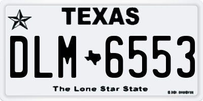 TX license plate DLM6553